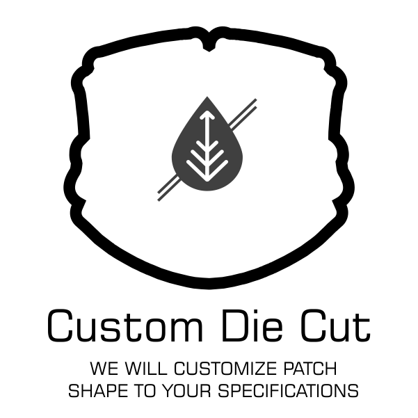 CUSTOM DIECUT PATCH SHAPE (6511(T) Flexfit® Fitted Trucker Mesh Cap)