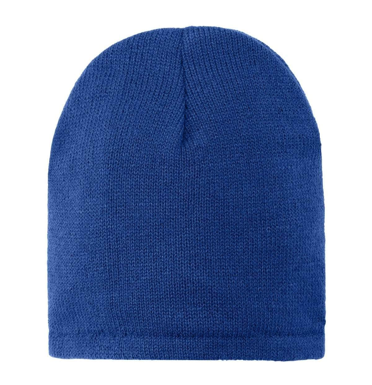 athletic royal cp91l Port & Company® Fleece-Lined Knit Cap Uncuffed Beanie bulk Custom with Your Logo.