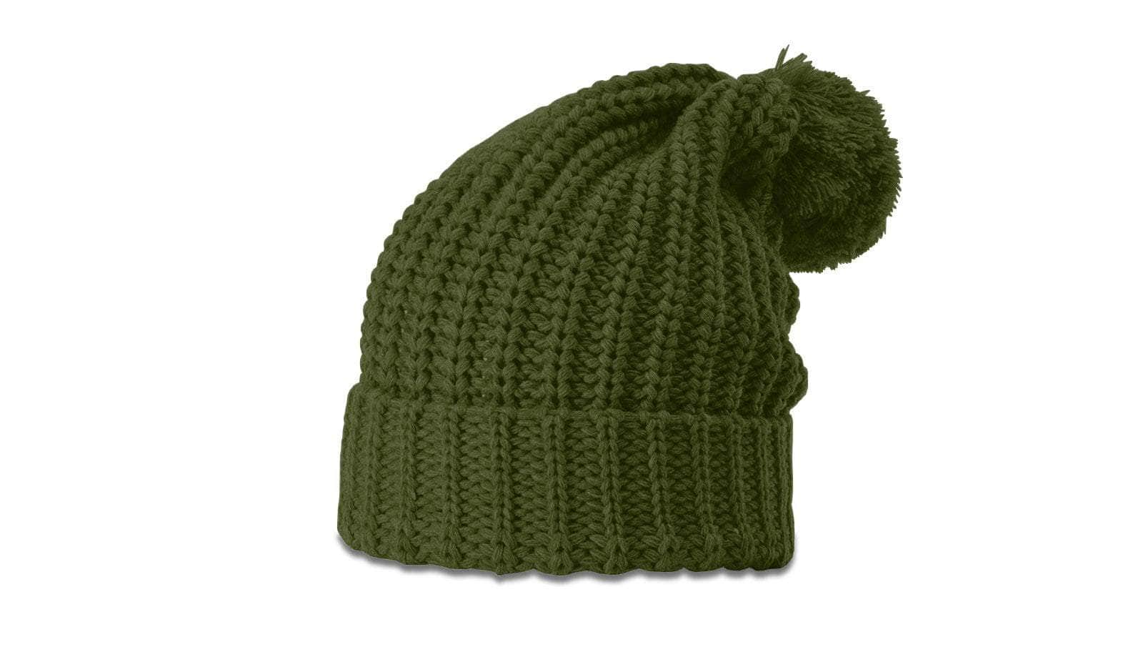 avocado richardson 143 slouch pom cuff knit beanie personalized with logo for business