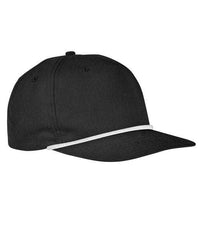 black ba671 golf cap with white rope custom logo embroidery for bulk purchases