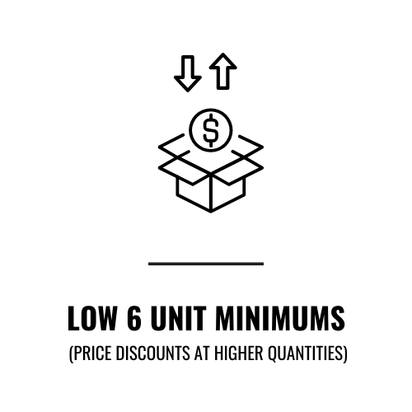 online with low minimums and bulk discounts at higher quantities