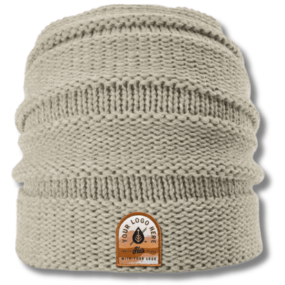 Richardson 145 – Scrunch Slouch Beanie | Custom Beanies with Your Logo in Bulk-printed-patch-Dekni Creations Inc.