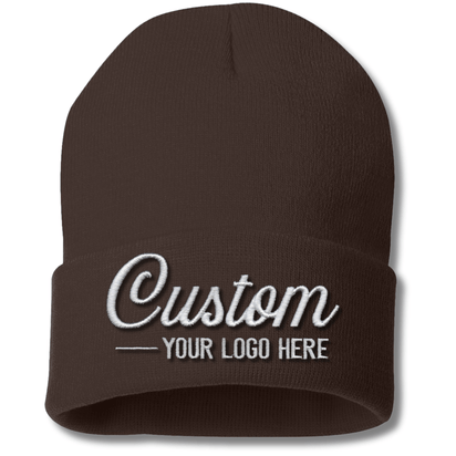 Sportsman SP12 – Solid Knit Beanie Stocking Cap | Custom Beanies with Your Logo in Bulk-embroidered-Dekni Creations Inc.