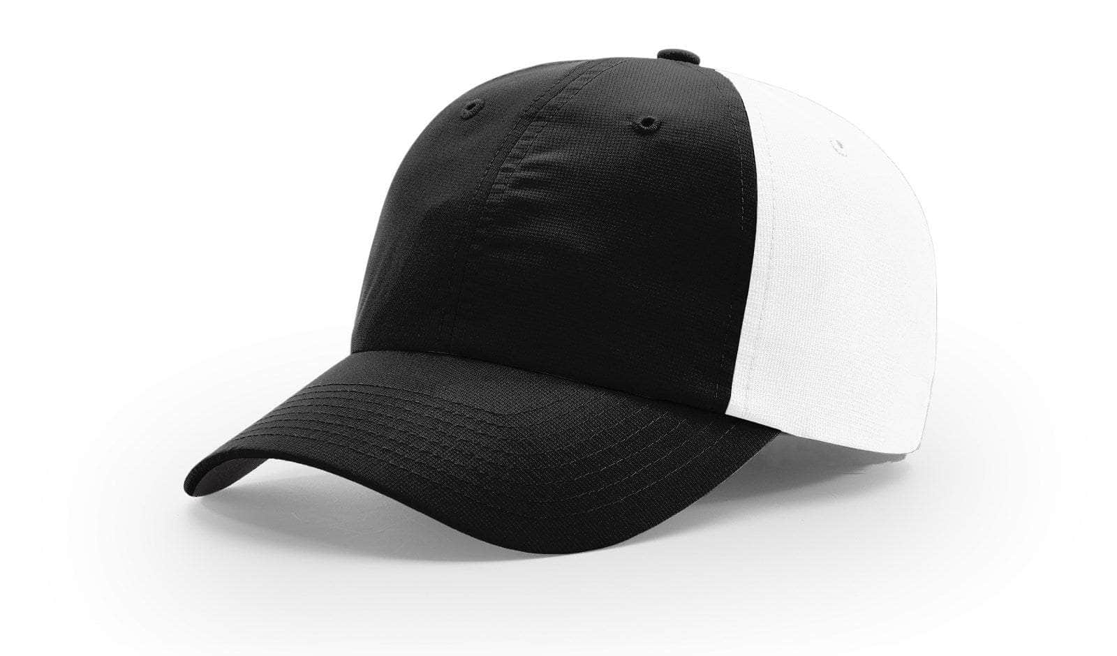 Richardson 220 – Lightweight Performance Baseball Dad Hat with UPF 35 | Custom Hats with Your Logo in Bulk-Black/White-Dekni-Creations