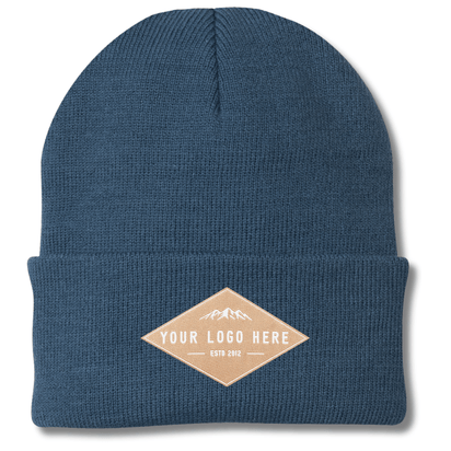 Port & Company CP90 – Knit Cap Stocking Beanie | Custom Beanies with Your Logo in Bulk-woven-patch-Dekni Creations Inc.