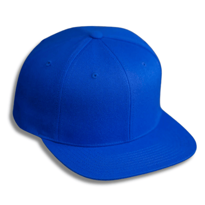 BLVNK C51 W High Profile Wool Flat Bill Hat Royal Blank for Bulk Customization by Dekni Creations