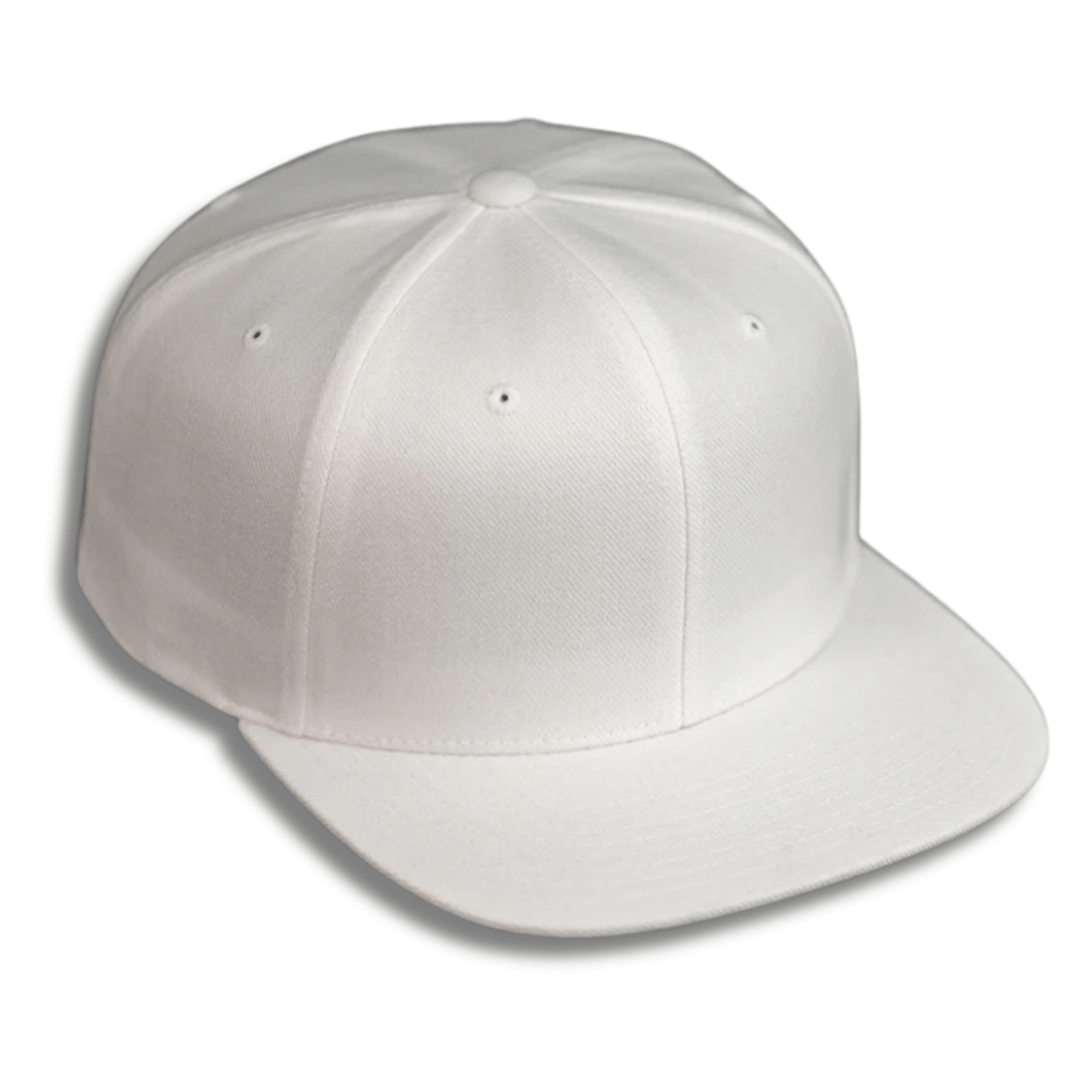 BLVNK C51 W High Profile Wool Flat Bill Hat White Blank for Bulk Customization by Dekni Creations