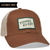 brown/khaki EC7070 - Econscious Eco Trucker Organic Cotton Recycled Poly Snapback Hat with custom logo patch in Bulk Custom with Your Logo decorated in usa