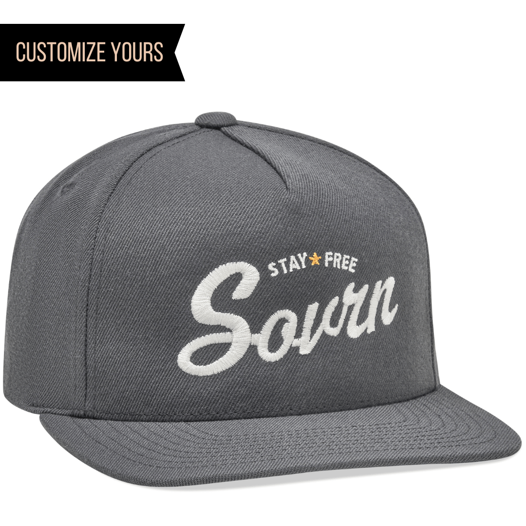 Custom embroidered flat bill hats on sale