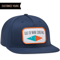 bulk high end private label c55-ct pinch front cotton twill snapback 5 panel structured flat bill with sewn on custom woven patch logo design for business in usa