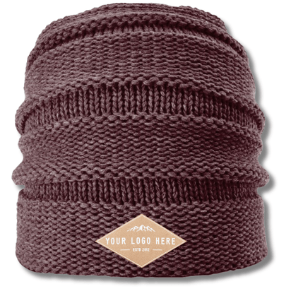 Richardson 145 – Scrunch Slouch Beanie | Custom Beanies with Your Logo in Bulk-woven-patch-Dekni Creations Inc.