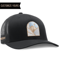 black c12 ctm trucker snapback hat with front embroidery logo and side embroidery with customize yours text to put your own logo on and order bulk and wholesale for resale