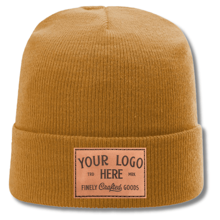 Richardson R18 – Solid Cuffed Beanie | Custom Beanies with Your Logo in Bulk-embroidered-Dekni Creations Inc.