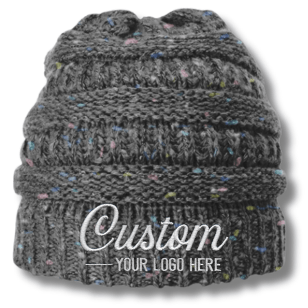 157 Richardson Beanie – Speckled Knit Slouch Stocking Cap | Custom Beanies with Your Logo in Bulk-embroidered-Dekni Creations Inc.