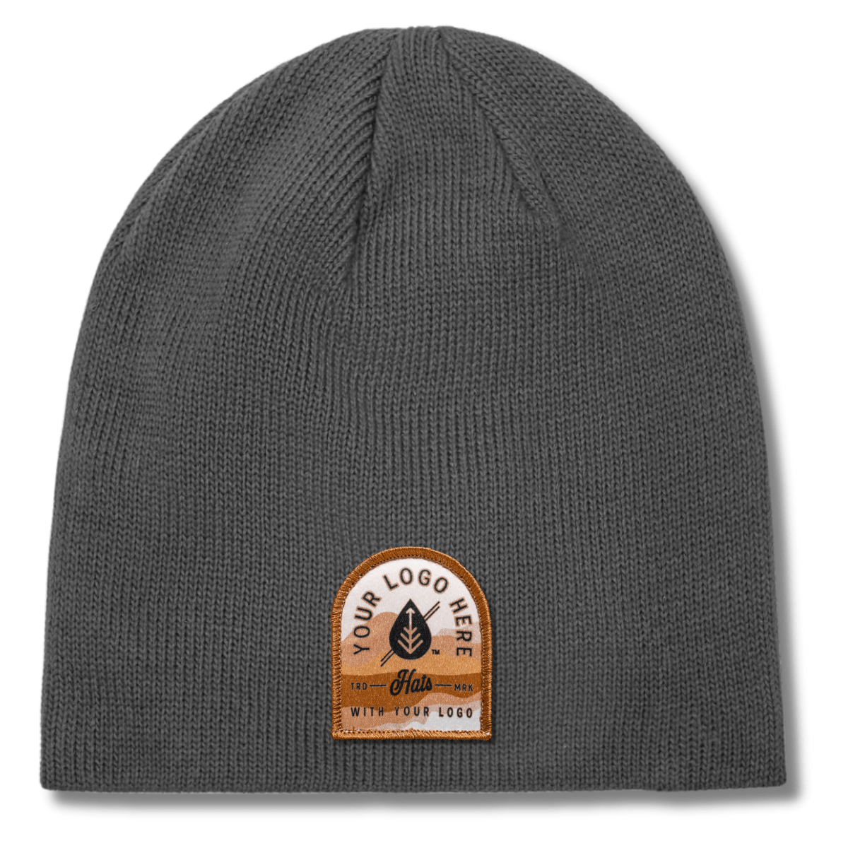 Econscious EC7040 – 100% Organic Cotton Beanie | Custom Beanies with Your Logo in Bulk-printed-patch-Dekni Creations Inc.