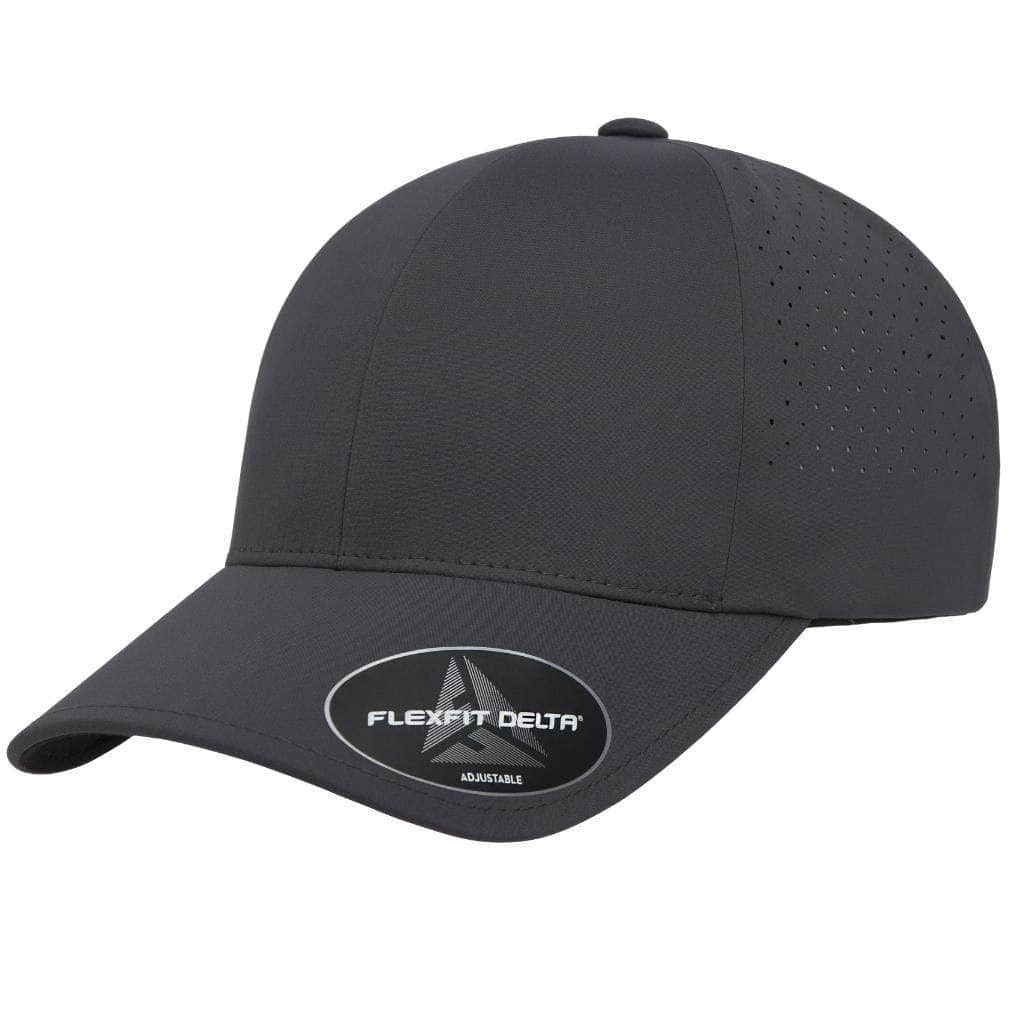 dark grey Stretch Mesh Flexfit - Delta® Snapback Perforated Cap - 180AP - Stain Block Technology - Anti-bacterial inside seam tape Structured, six stitch-free seamless panels, low-profile