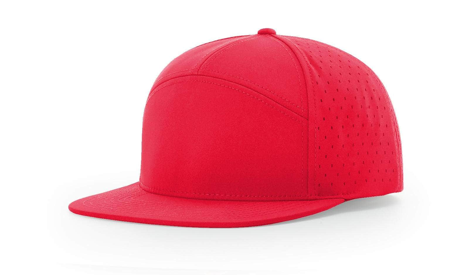 Richardson 169 Cannon – Performance 7-Panel Water-Resistant Snapback | Custom Hats with Your Logo in Bulk-Claret Red-Dekni-Creations