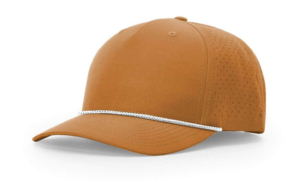 Richardson 355 – Laser Perforated Performance Rope 5-Panel Snapback | Custom Hats with Your Logo in Bulk-Clay/White-Black-Dekni-Creations