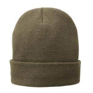 CP90L Port & Company® – Fleece-Lined Cuffed Knit Beanie | Custom Hats with Your Logo in Bulk-Coyote Brown-Dekni-Creations