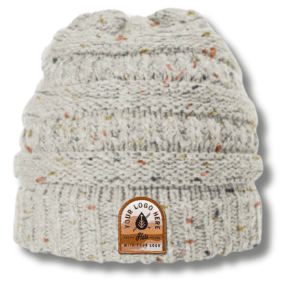 157 Richardson Beanie – Speckled Knit Slouch Stocking Cap | Custom Beanies with Your Logo in Bulk-printed-patch-Dekni Creations Inc.