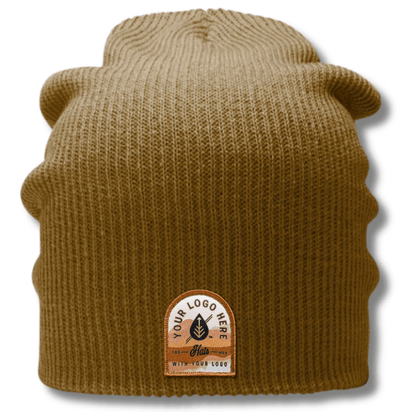 Richardson 149 – Super Slouch Uncuffed Knit Beanie | Custom Beanies with Your Logo in Bulk-printed-patch-Dekni Creations Inc.