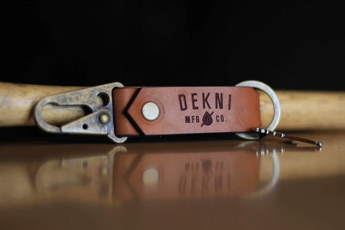 custom engraved leather keychain keyring fobs by dekni creations