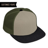 customizable logo grey loden green trucker hat