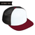 customizable logo white maroon trucker hat 