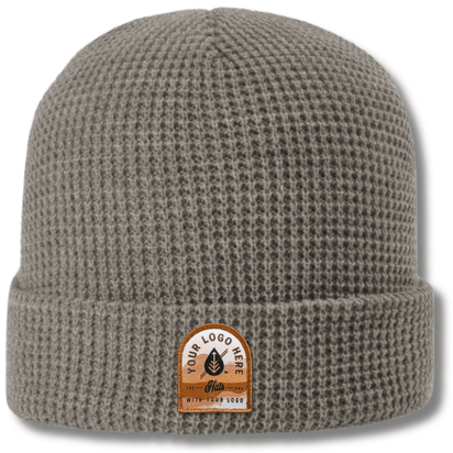 Richardson 146 – Waffle Knit Cuffed Beanie | Custom Beanies with Your Logo in Bulk-printed-patch-Dekni Creations Inc.