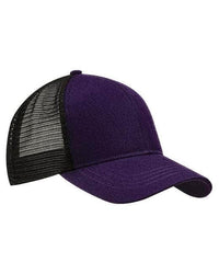 purple black ec7070 eco friendly organic cotton trucker hat customizable in bulk wholesale