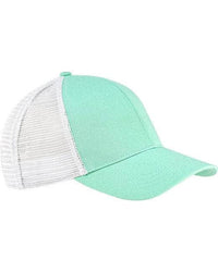 mint white ec7070 eco friendly organic cotton trucker hat customizable in bulk wholesale