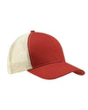 red khaki eco friendly organic cotton trucker hat customizable in bulk wholesale