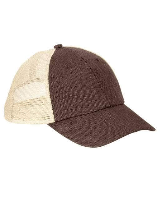 brown khaki ec7095 econscious sustainable baseball trucker hemp hats in bulk custom logo 