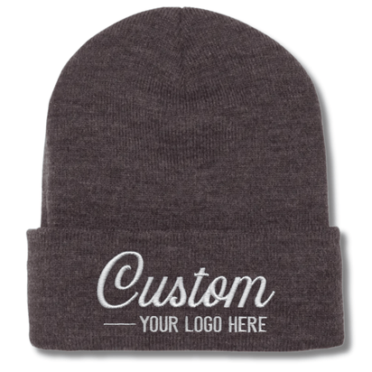 Yupoong 1501KC – Cuffed Knit Beanie | Custom Beanies with Your Logo in Bulk-embroidered-Dekni Creations Inc.