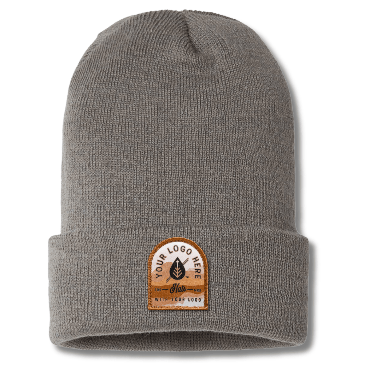 Cap America SKN24 – Made in USA Sustainable Recycled Beanie | Custom Beanies with Your Logo in Bulk-printed-patch-Dekni Creations Inc.