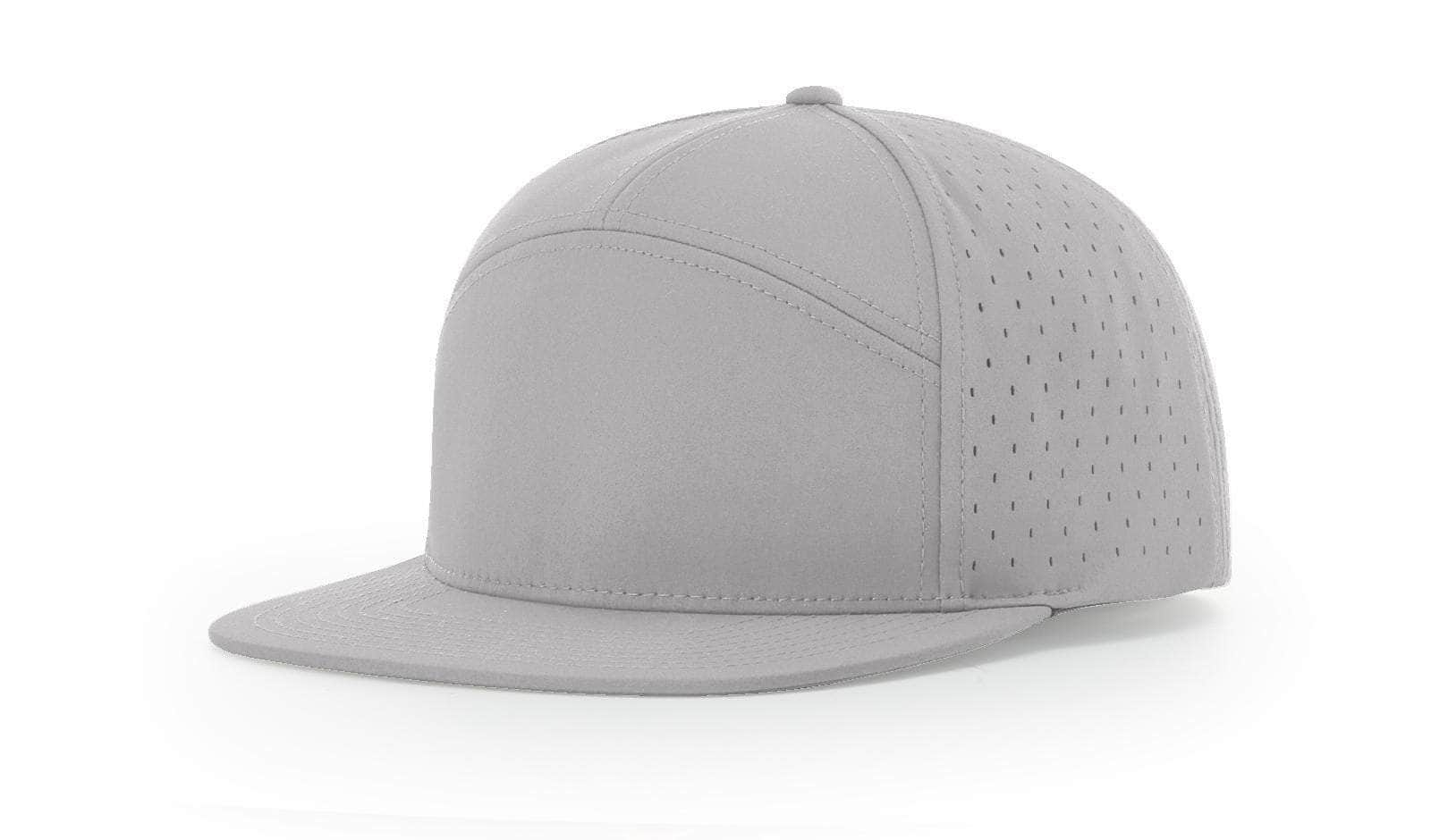 Richardson 169 Cannon – Performance 7-Panel Water-Resistant Snapback | Custom Hats with Your Logo in Bulk-Grey-Dekni-Creations