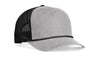 grey Richardson Bachelor 939 5-Panel Washed Cotton Rope Snapback Hat with custom logo in leather patch and embroidery in bulk