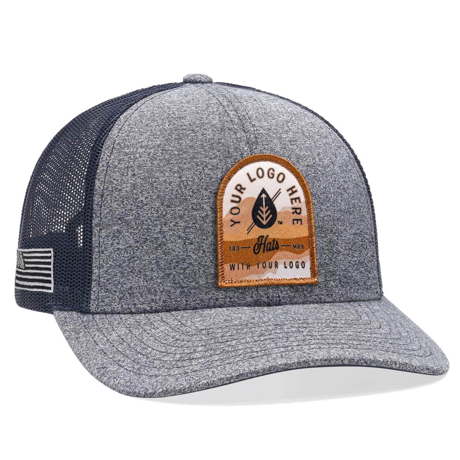 Richardson 115CH – Low-Profile Heathered Trucker Hat | Custom Hats with Your Logo in Bulk-Dekni-Creations