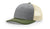 Heather Grey Birch Army Olive Richardson 112FP Low Profile Trucker Hat Blank for Customizing With Your Logo In Bulk by Dekni Creations