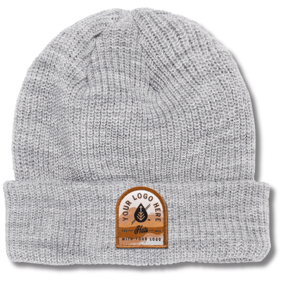Flexfit 1545K – Ribbed Knit Beanie | Custom Beanies with Your Logo in Bulk-printed-patch-Dekni Creations Inc.