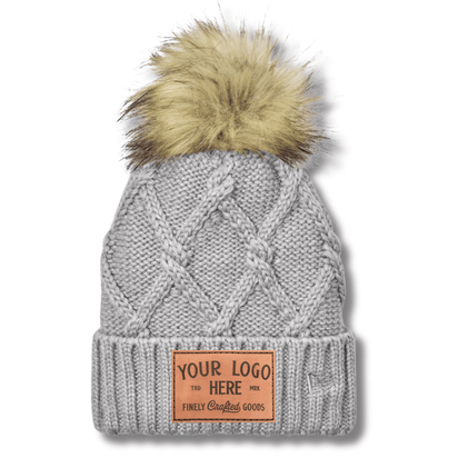 New Era NE911 – Custom Cable Knit Pom Beanie