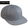 heather grey c55 ct 5 panel pinch front structured hard hat flat bill snap back high profile customized leather patch or embroidered logo for bulk ordering
