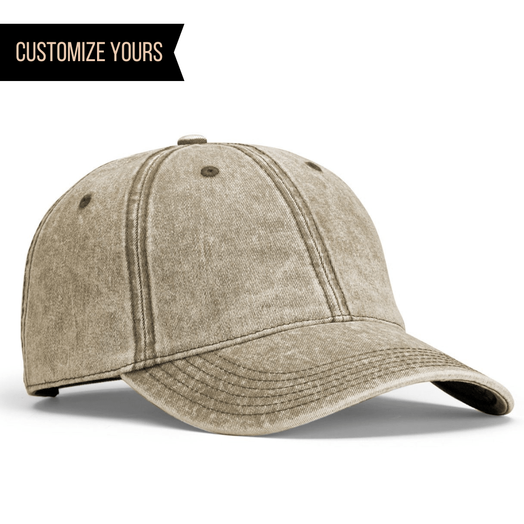 Richardson 382 – Snow Washed Cotton Canvas Unstructured Dad Hat | Custom Hats with Your Logo in Bulk-Khaki Washed-Dekni-Creations