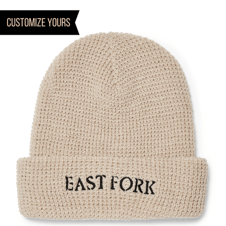 khaki birch brown Personalized Quality Richardson 146 - Waffle Knit Beanie w/ Cuff with embroidery with custom logo embroidered in usa in bulk and wholesale