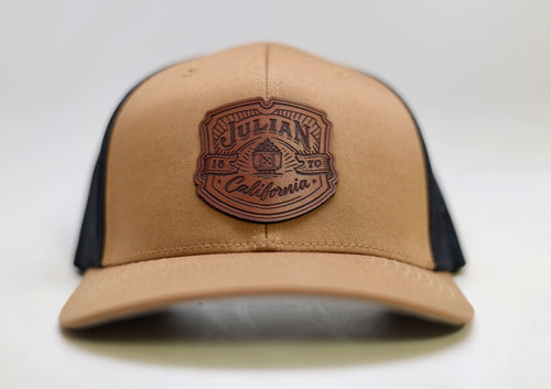 leather patch hat