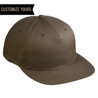 loden c55 ct 5 panel pinch front structured hard hat flat bill snap back high profile customized with leather patch or embroidered logo for bulk ordering