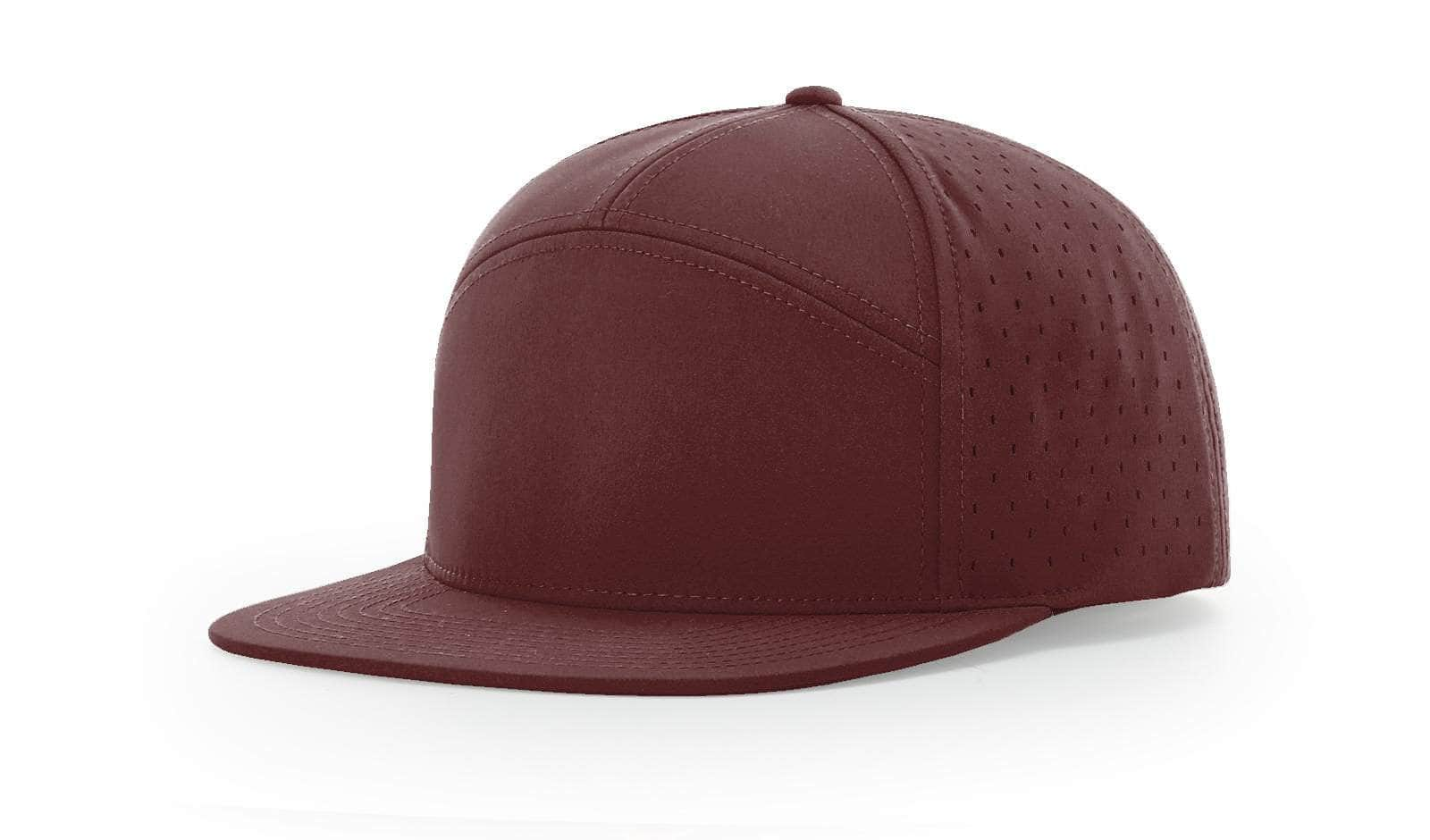 Richardson 169 Cannon – Performance 7-Panel Water-Resistant Snapback | Custom Hats with Your Logo in Bulk-Maroon-Dekni-Creations