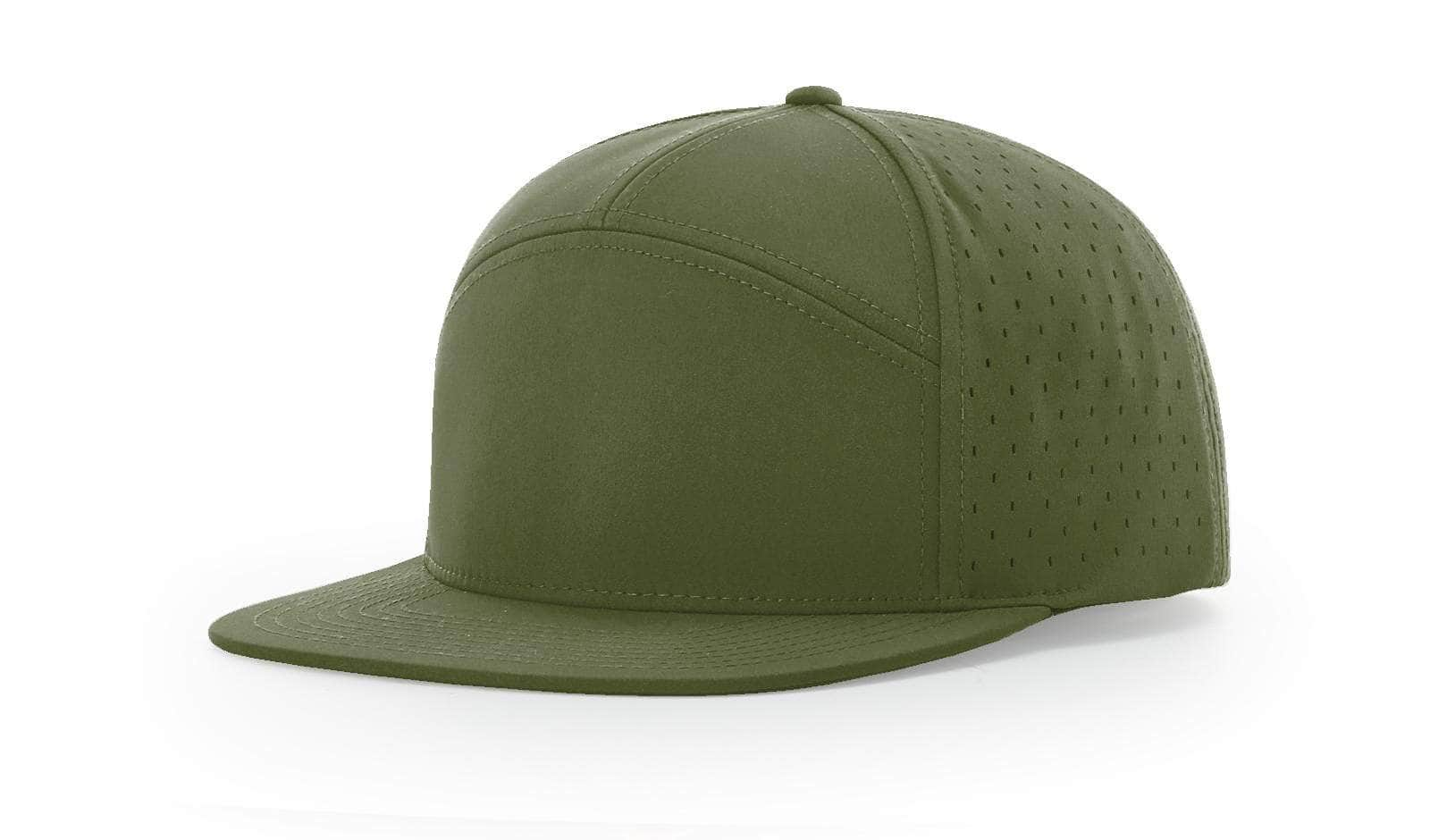 Richardson 169 Cannon – Performance 7-Panel Water-Resistant Snapback | Custom Hats with Your Logo in Bulk-Moss Green-Dekni-Creations