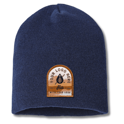 Cap America SKN28 – Made in USA Sustainable Recycled Beanie | Custom Beanies with Your Logo in Bulk-printed-patch-Dekni Creations Inc.