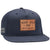 Navy C55CT Captuer Blvnk custom leather patch pinch front snapback hat with your logo by Dekni Creations